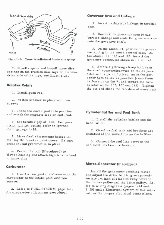 Cub Cadet 71, 102, 122 And 123 Tractor Service Manual