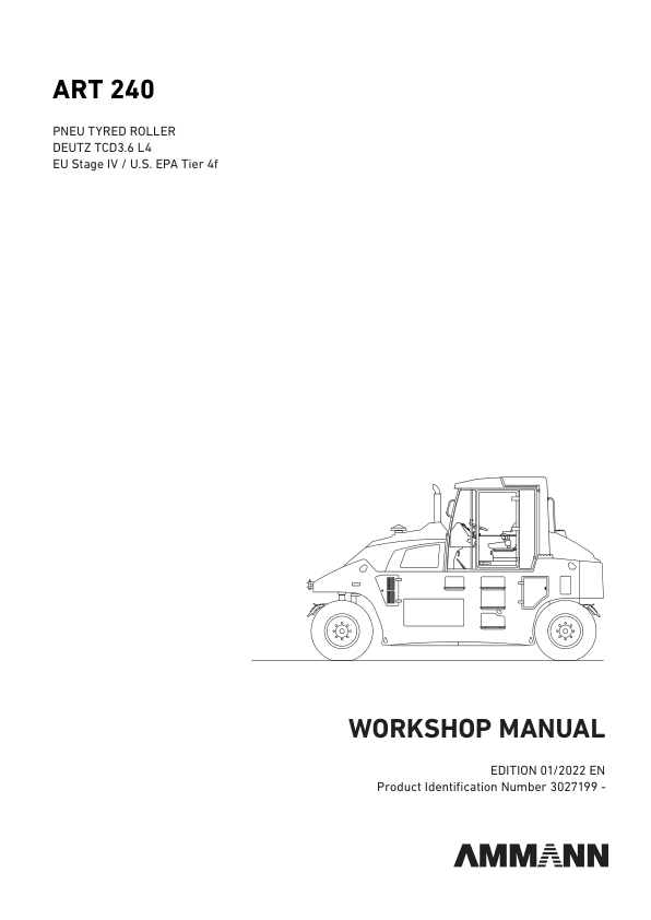 Ammann ART 240 Pneumatic Roller Workshop Repair Manual
