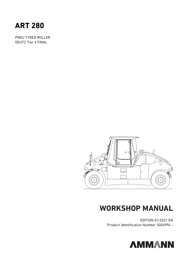 Ammann ART 280 Pneumatic Roller Workshop Repair Manual