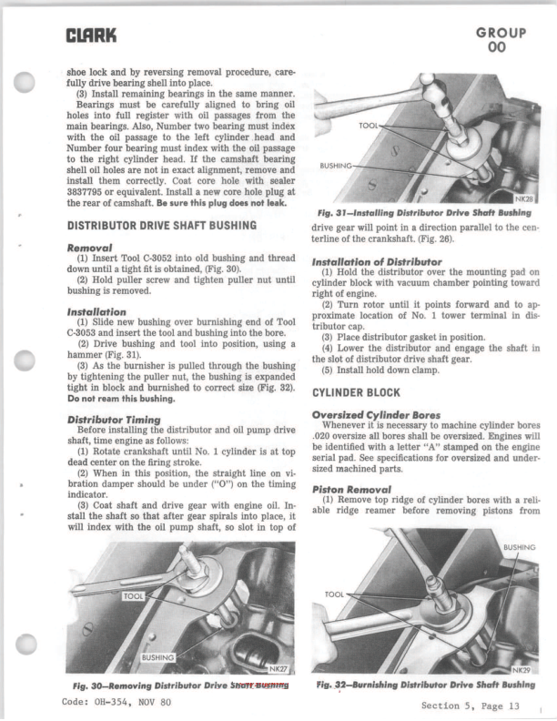 c500 y160 s230 y1625 overhaul manual oh 354d 16