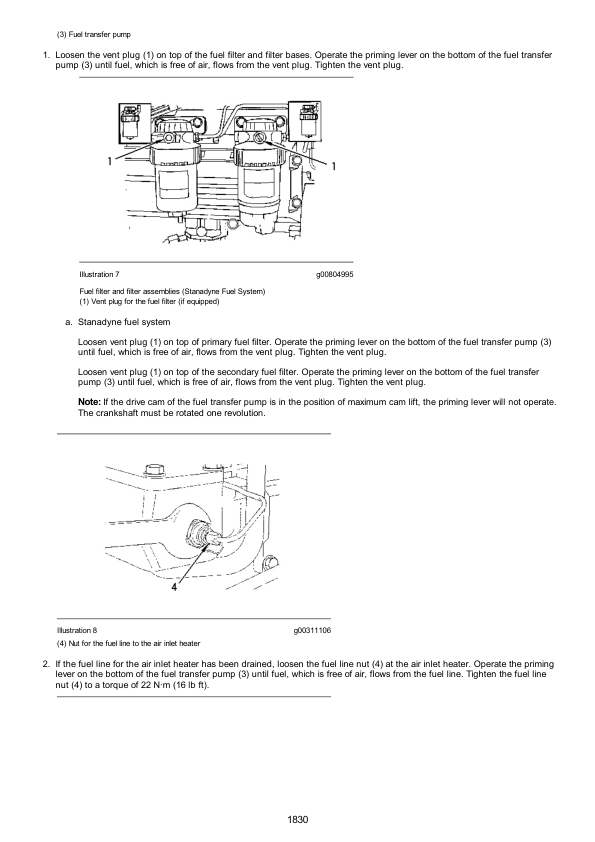 caterpillar cat 312 excavator service repair manual 6bl00001 and up 1829