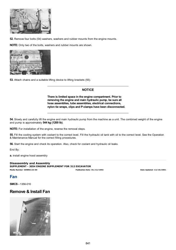 caterpillar cat 312 excavator service repair manual 6bl00001 and up 840