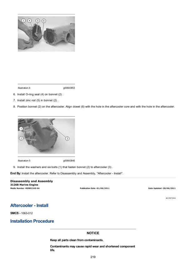 caterpillar cat 3126b marine engine service repair manual 3gs00001 and up 218