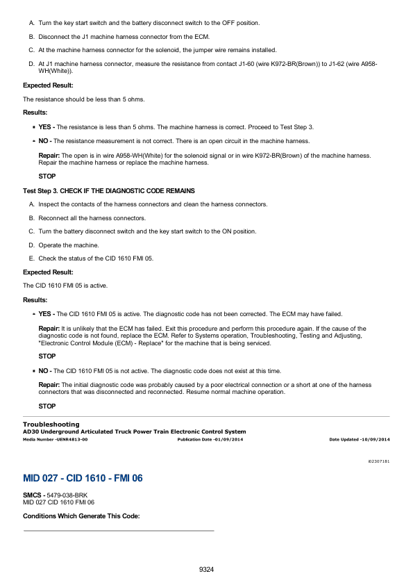 caterpillar cat ad30 underground articulated truck service repair manual gxr00001 and up 9323