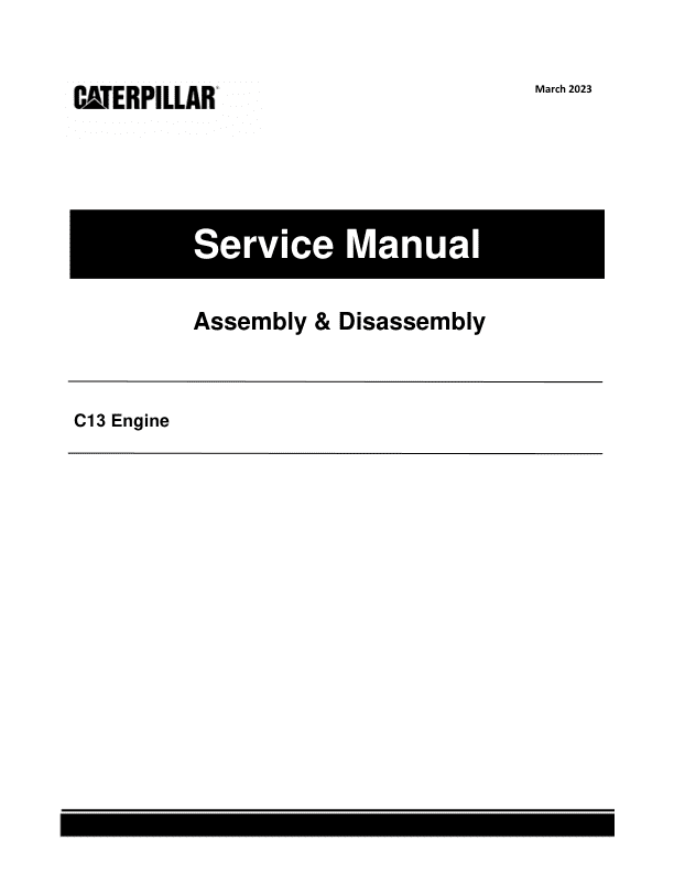Caterpillar CAT C13 Engine Service Repair Manual (LGK00001 and up)
