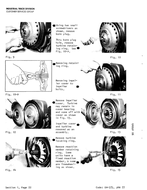 clarklift c500 overhaul manual oh 428 37