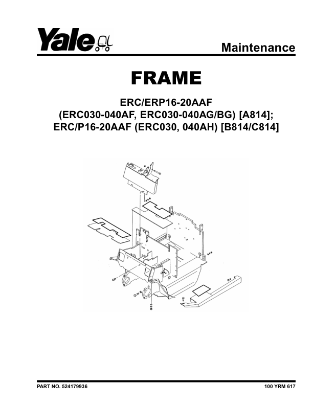 yale erc030ah erc040ah forklift b814 service repair manual 1 1