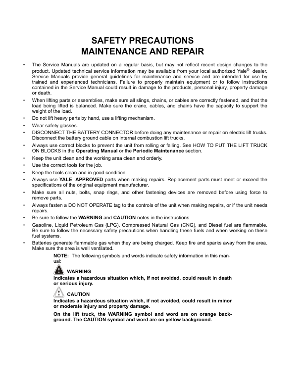 yale erc35hg erc40hg erc45hg erc55hg forklift b839 service repair manual 2