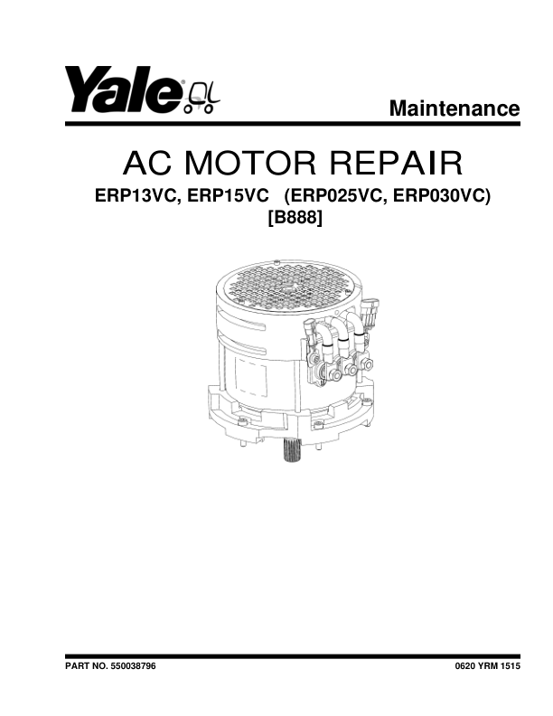 yale erp025vc erp030vc electric forklift b888 service repair manual 1 1