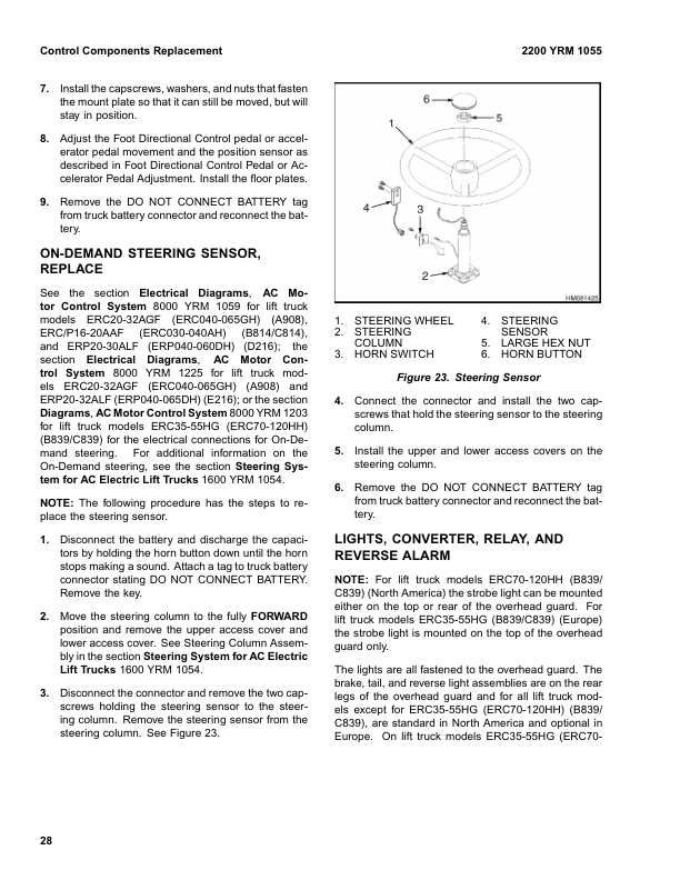 yale erp040dh erp050dh erp060dh forklift d216 series repair manual 32
