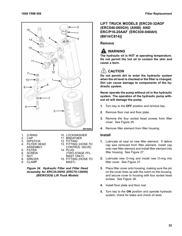 yale erp040dh erp050dh erp060dh forklift d216 series repair manual 37