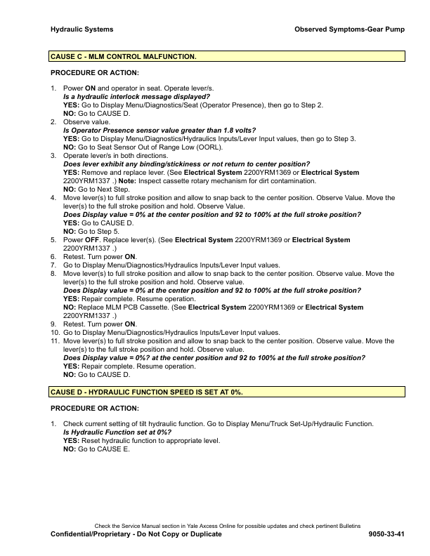 yale erp045vl erp050vl erp060vl erp070vl electric pallet truck a976 service repair manual 901