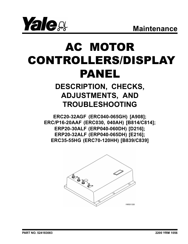 yale erp20alf erp25alf erp30alf forklift d216 series repair manual 1 1