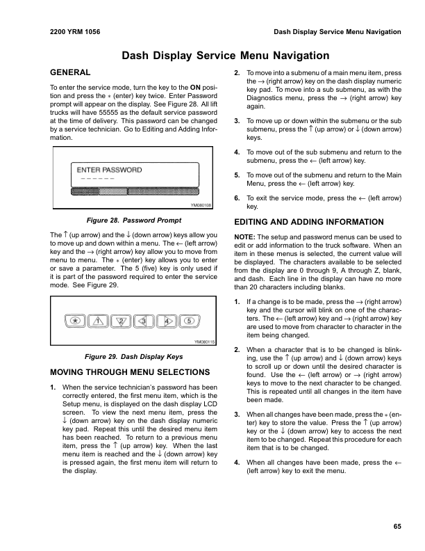 yale erp20alf erp25alf erp30alf forklift d216 series repair manual 69