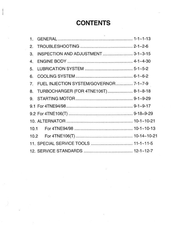 yanmar 4tne94 4tne98 4tne106 4tne106t engine service repair manual 12