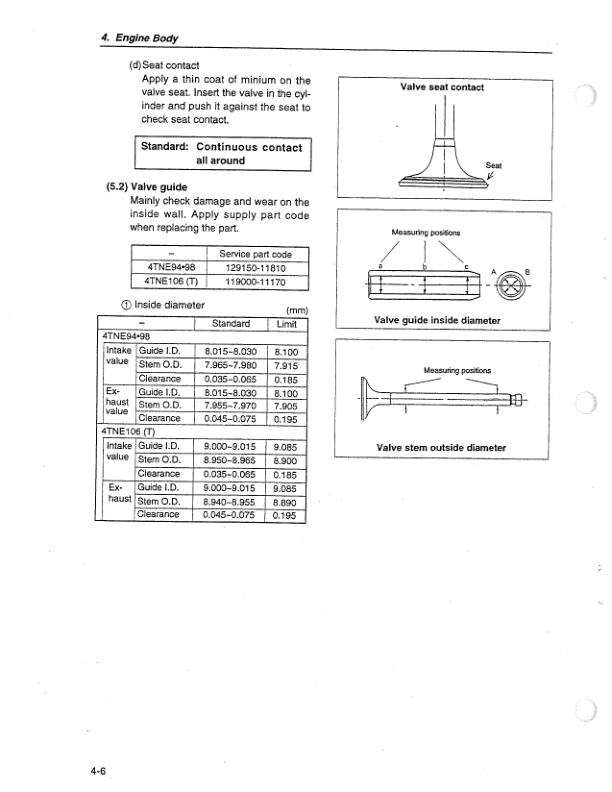 yanmar 4tne94 4tne98 4tne106 4tne106t engine service repair manual 67