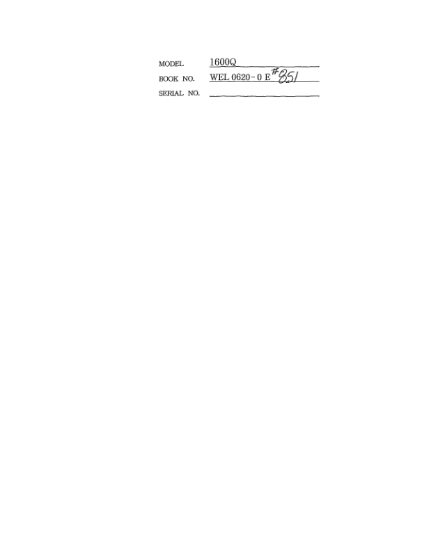 Linkbelt 1600Q Quantum Excavator Service Repair Manual