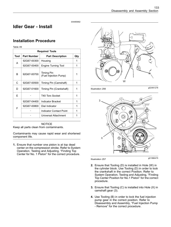 Caterpillar 1204E Diesel Engine Disassembly and Assembly Service Manual 99799-64102-2