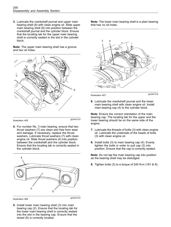 Caterpillar 1204E Diesel Engine Disassembly and Assembly Service Manual 99799-64102-4