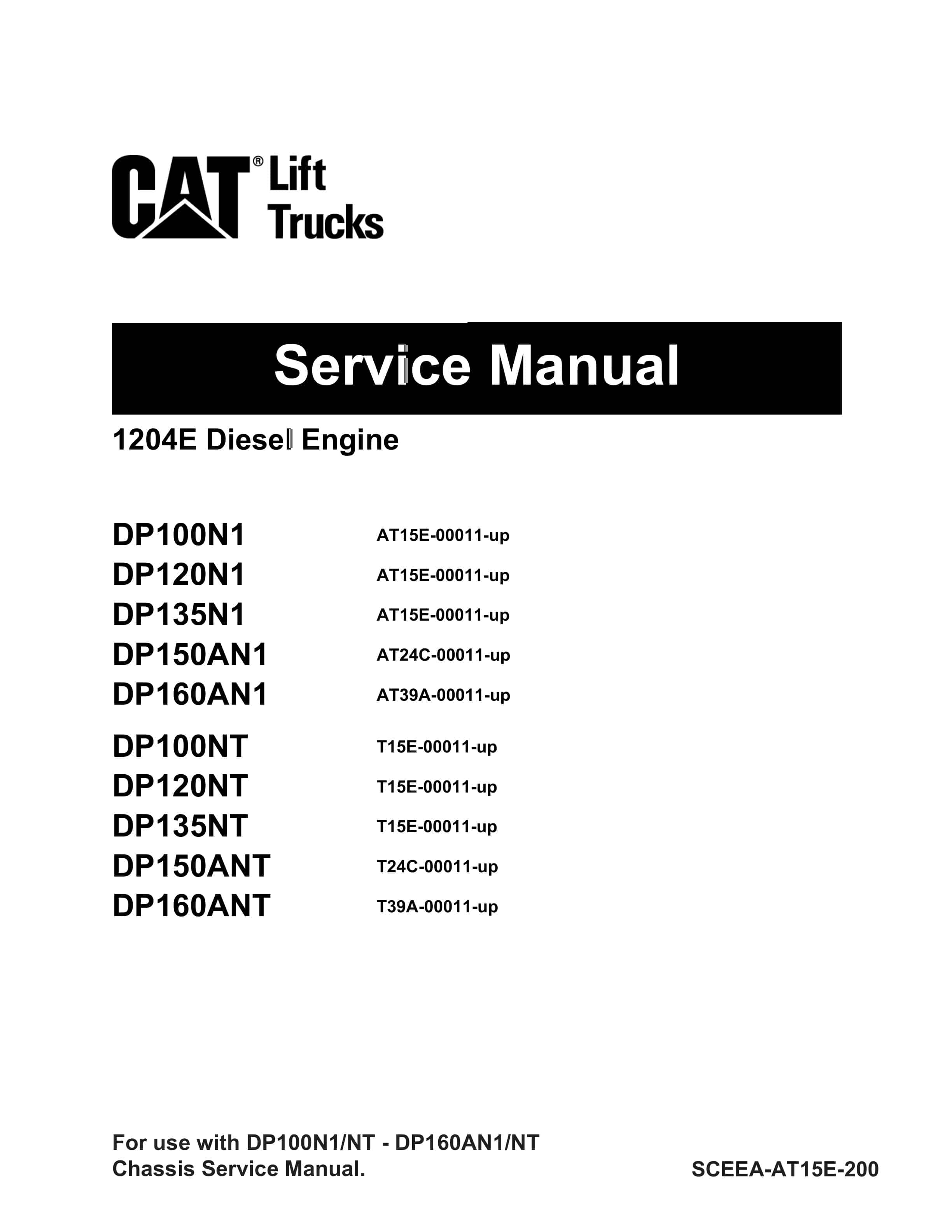 Caterpillar 1204E Diesel Engine Service Manual SCEEA-AT15E-200