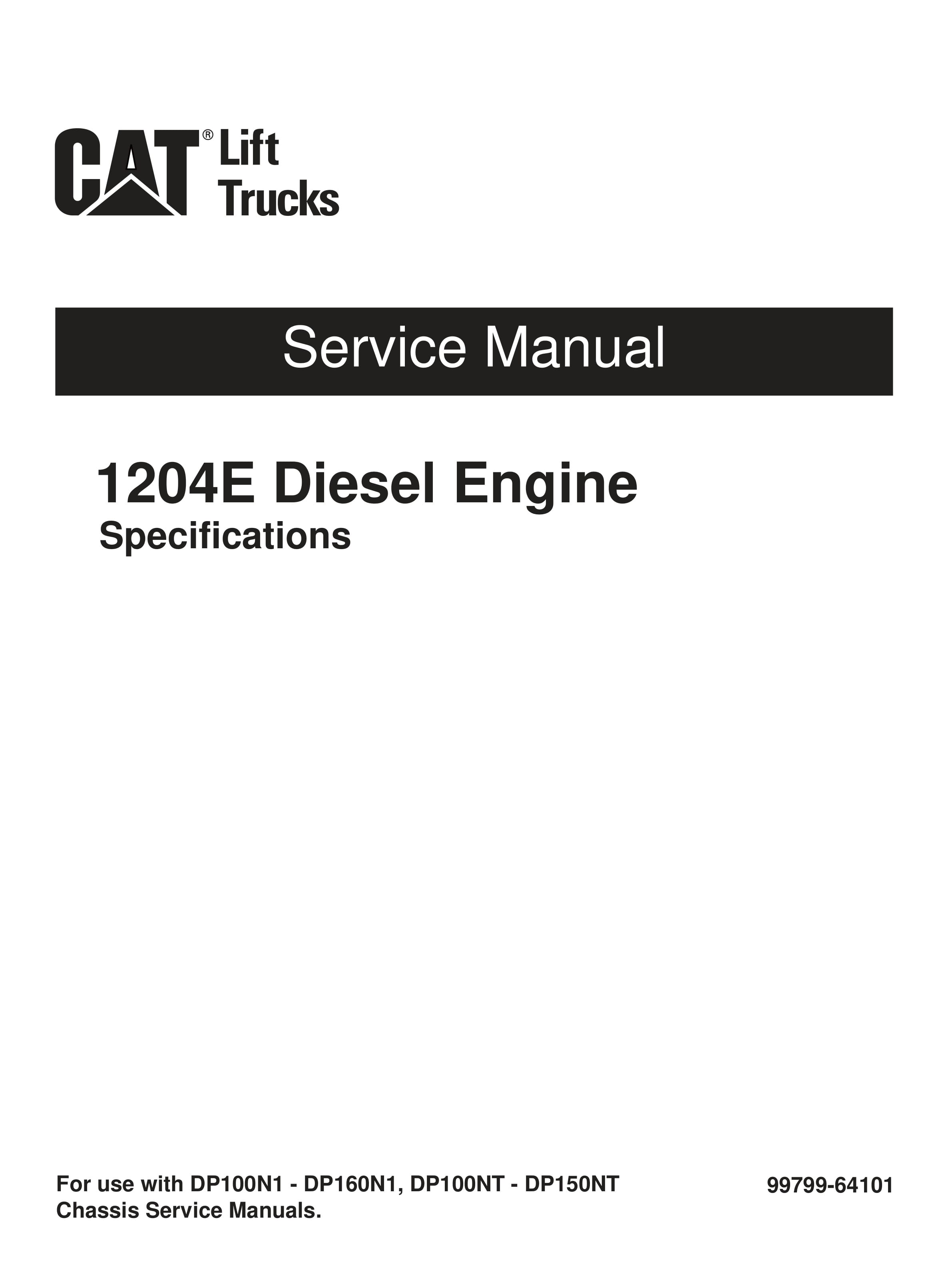 Caterpillar 1204E Diesel Engine Specifications Service Manual 99799-64101