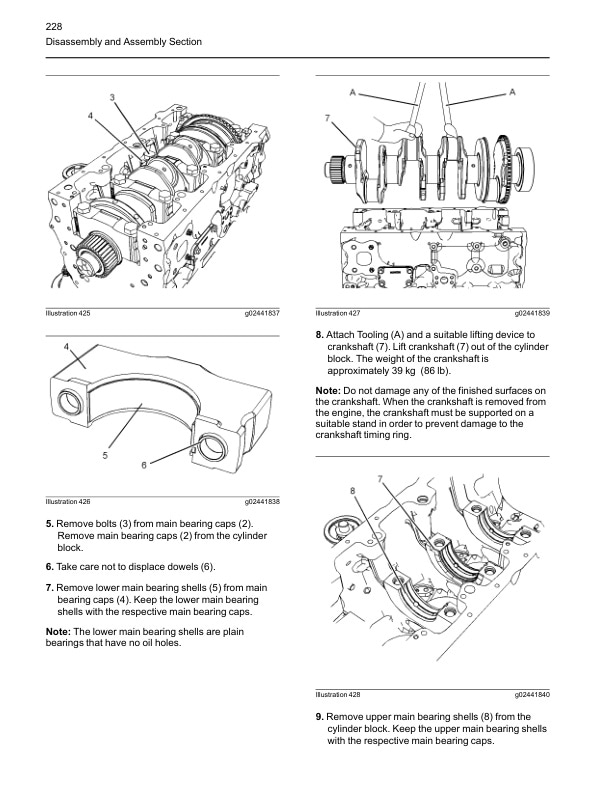 Caterpillar 1204F Diesel Engine Disassembly and Assembly Service Manual 99799-67102-4