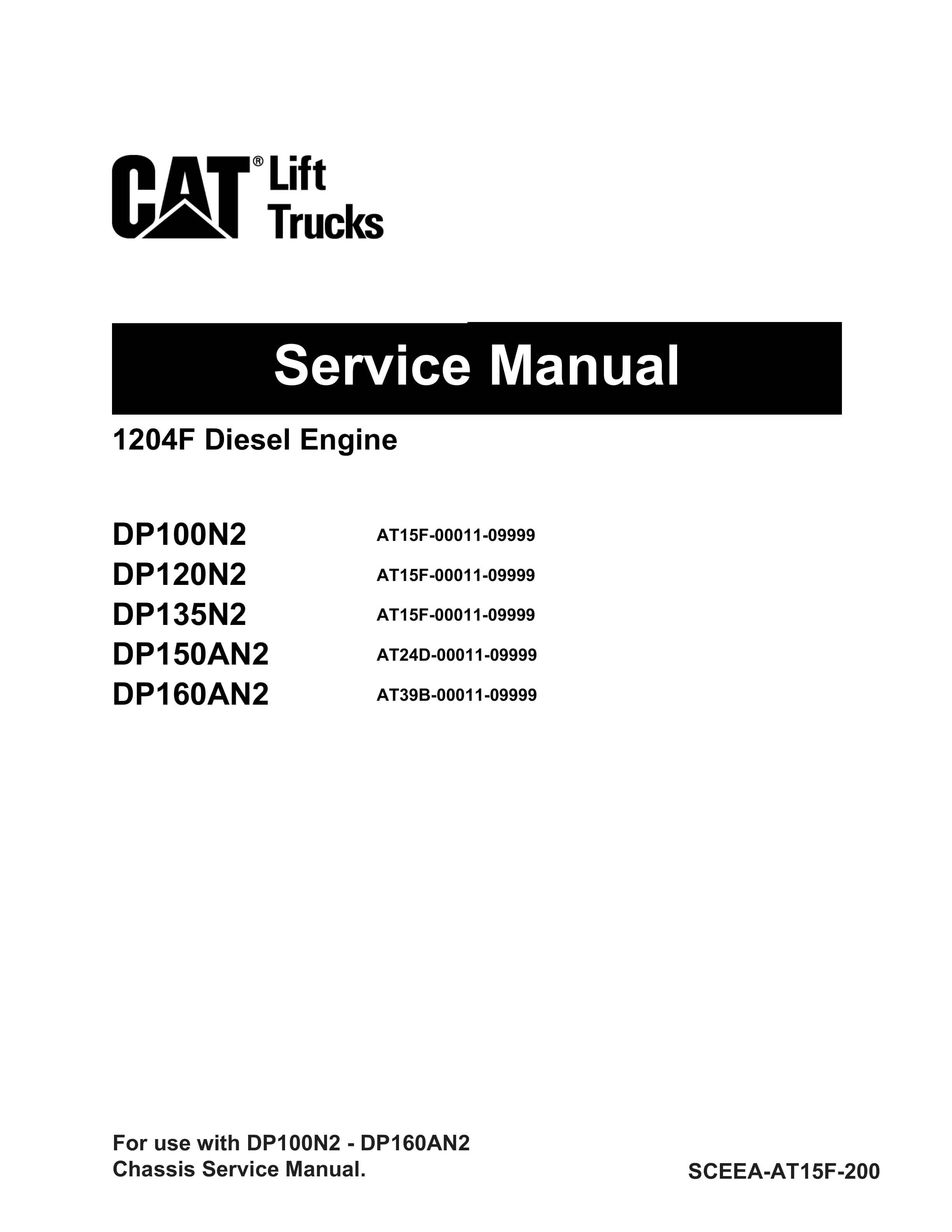 Caterpillar 1204F Diesel Engine Service Manual SCEEA-AT15F-200