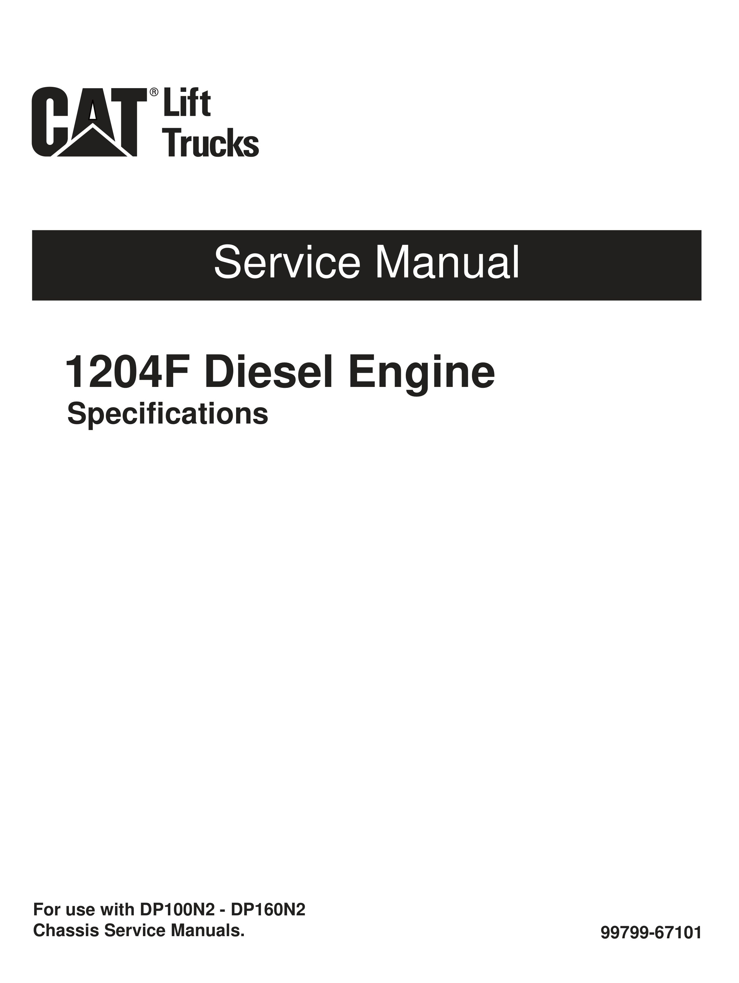 Caterpillar 1204F Diesel Engine Specifications Service Manual 99799-67101