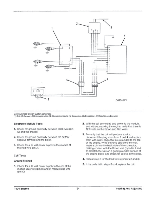 Caterpillar 1404 Engine Specifications Systems Operation Testing and Adjusting SENB8080-05-3