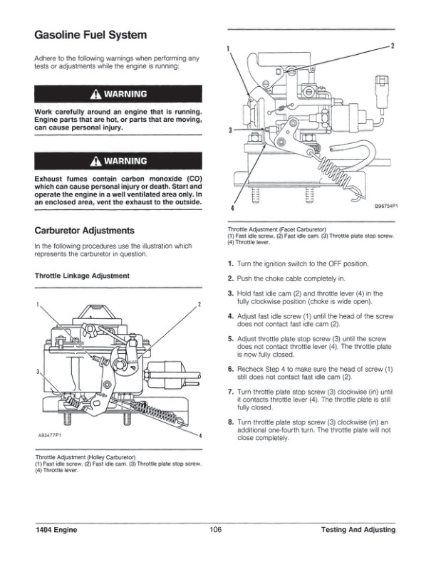 Caterpillar 1404 Engine Specifications Systems Operation Testing and Adjusting SENB8080-05-4