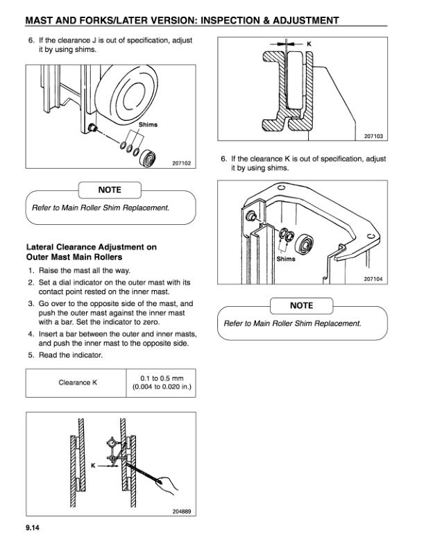 Caterpillar 2EC15-30 Chassis and Mast Service Manual 99759-80100-4