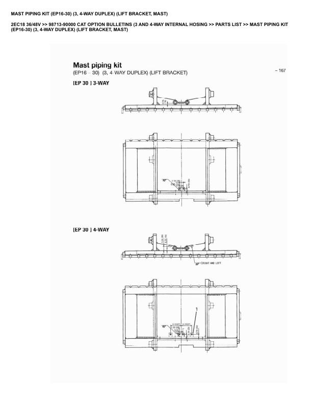 Alternative view of Caterpillar 2EC18 36 48V Parts Manual 98713-90000