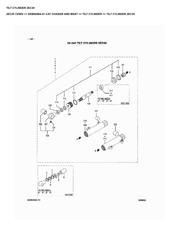 Alternative view of Caterpillar 2EC25 72 80V Parts Manual SEBN2684-01