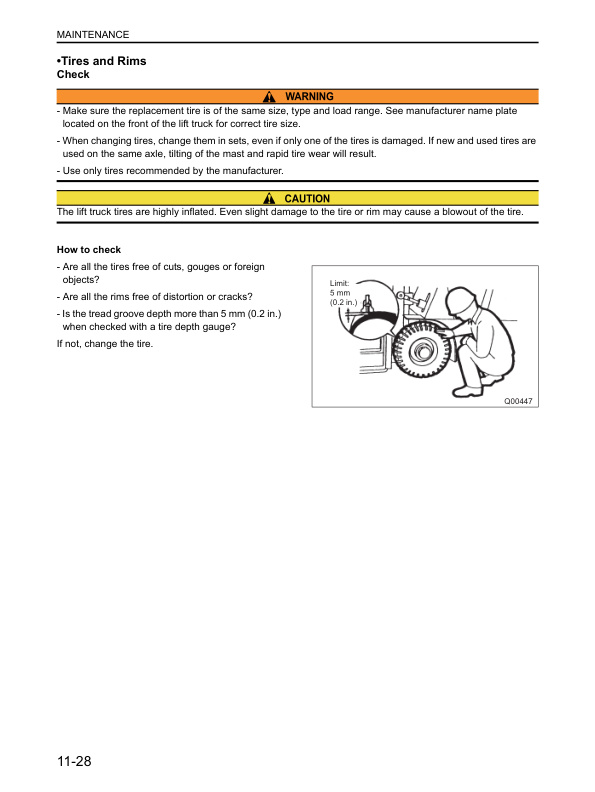 Caterpillar 2P3000 to 2PD7000, GP15NM-35NM Operation and Maintenance Manual 99710-8M110-5