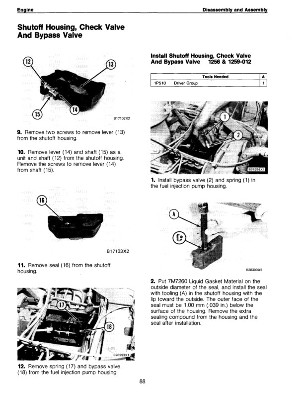 Caterpillar 3208, 3208T Vehicular Engines Disassembly and Assembly SENB8324-4
