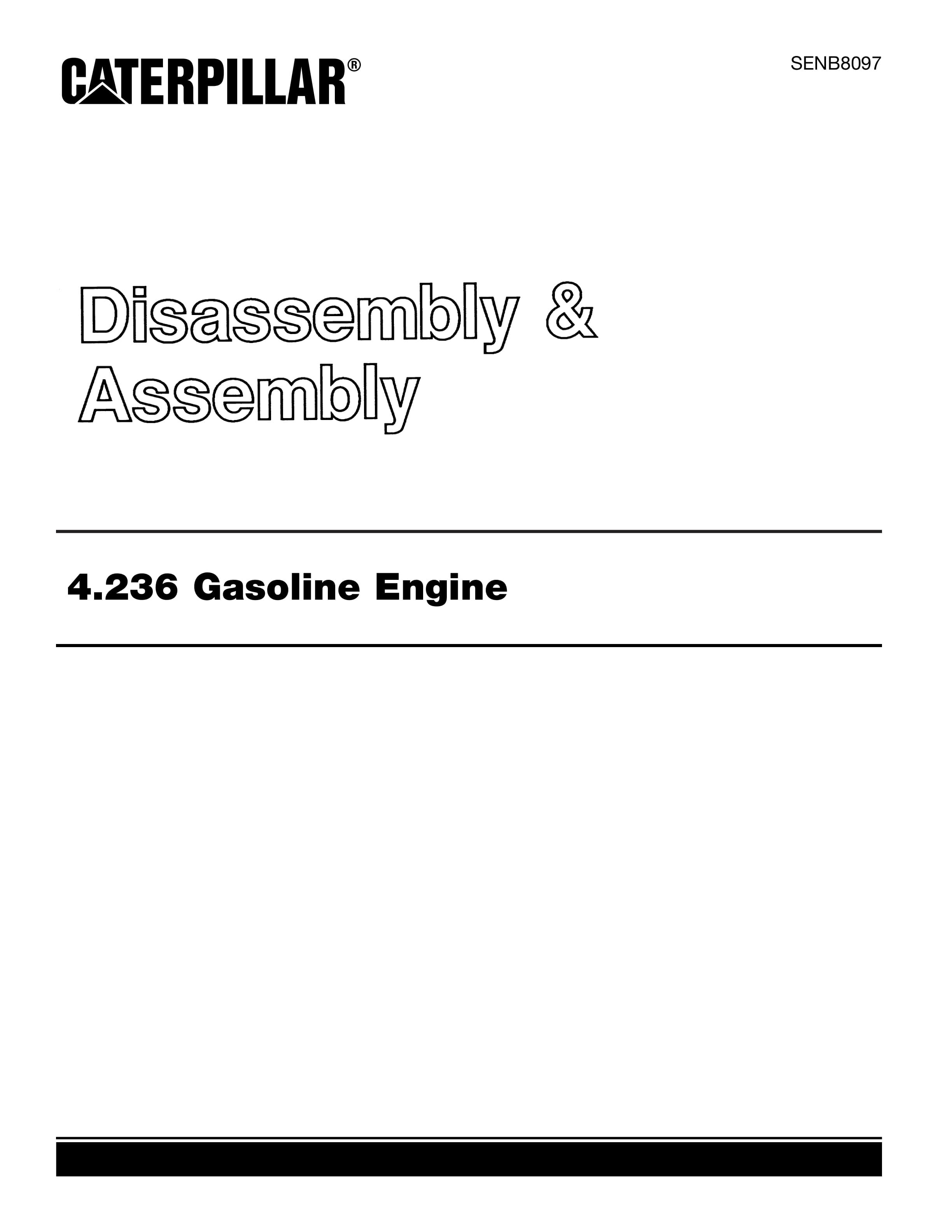 Caterpillar 4.236 Gasoline Engine Disassembly and Assembly SENB8097