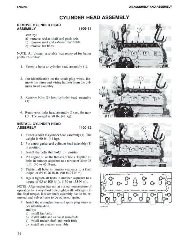 Caterpillar 4.236 Gasoline Engine Disassembly and Assembly SENB8097-4