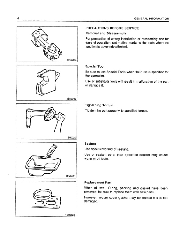 Caterpillar 4G15 Gasoline Engine Service Manual 99719-36110-3