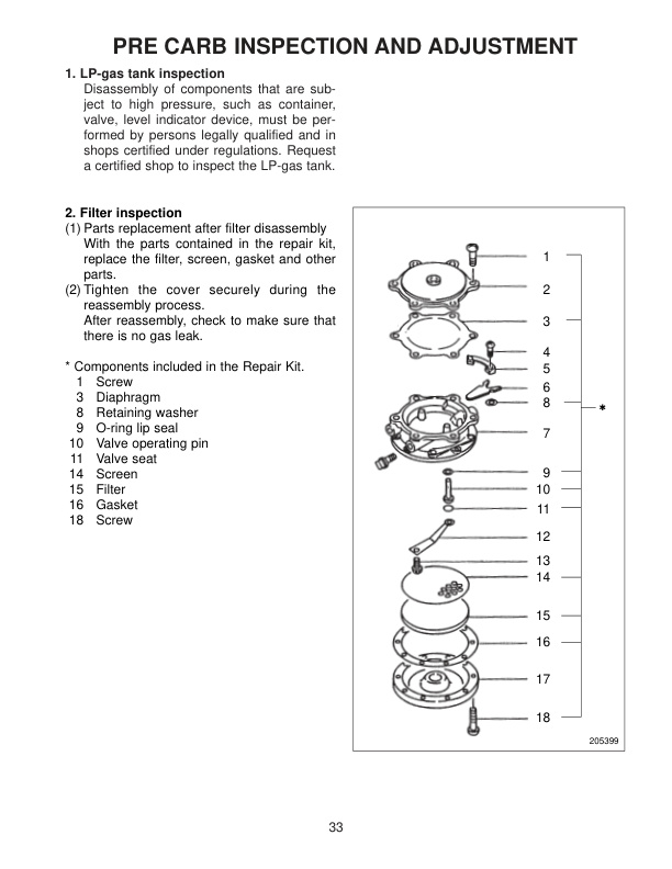 Caterpillar 4G63, 4G64, 6G72 Liquefied Petroleum Gas Supplement Service Manual 99729-85100-2
