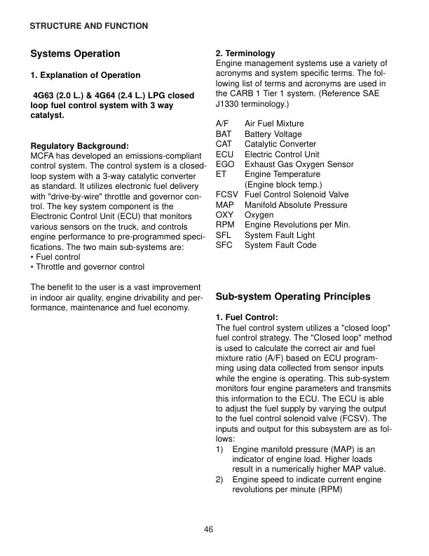 Caterpillar 4G63, 4G64, 6G72 Liquefied Petroleum Gas Supplement Service Manual 99729-85100-3