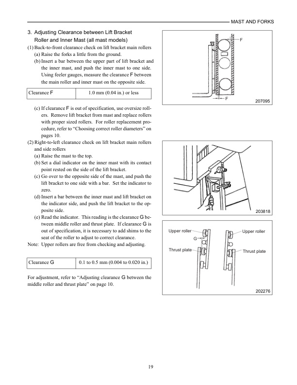 Caterpillar 5V15D to 5V35D Mast Supplement Service Manual 99739-351S0-3
