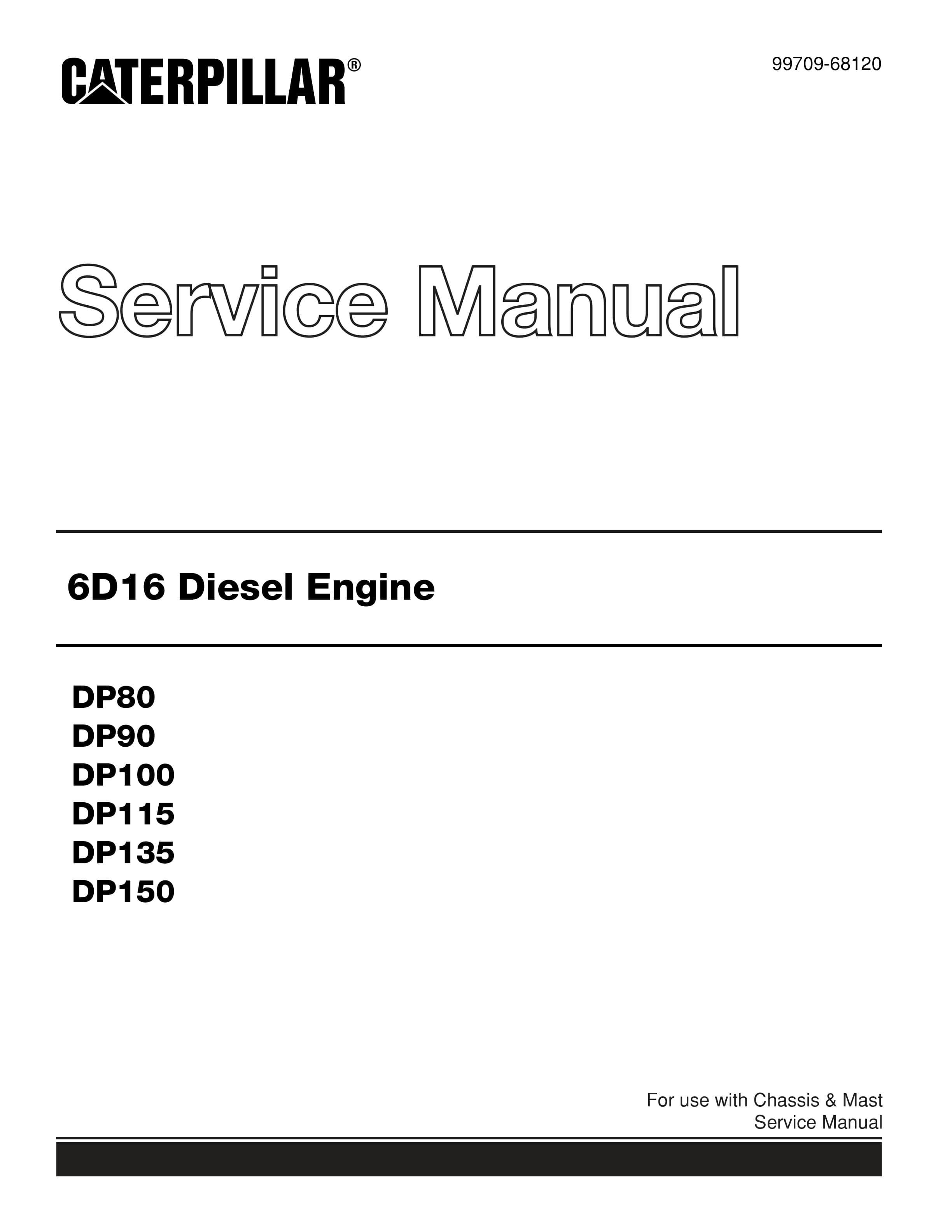 Caterpillar 6D16 Diesel Engine Service Manual 99709-68120