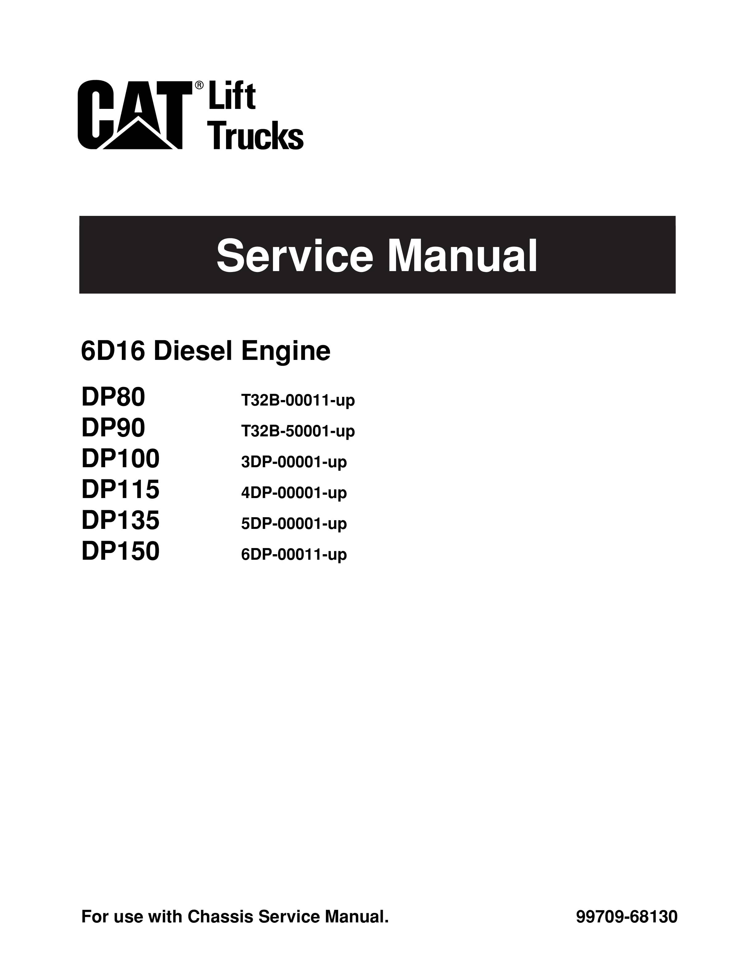 Caterpillar 6D16 Diesel Engine Service Manual 99709-68130