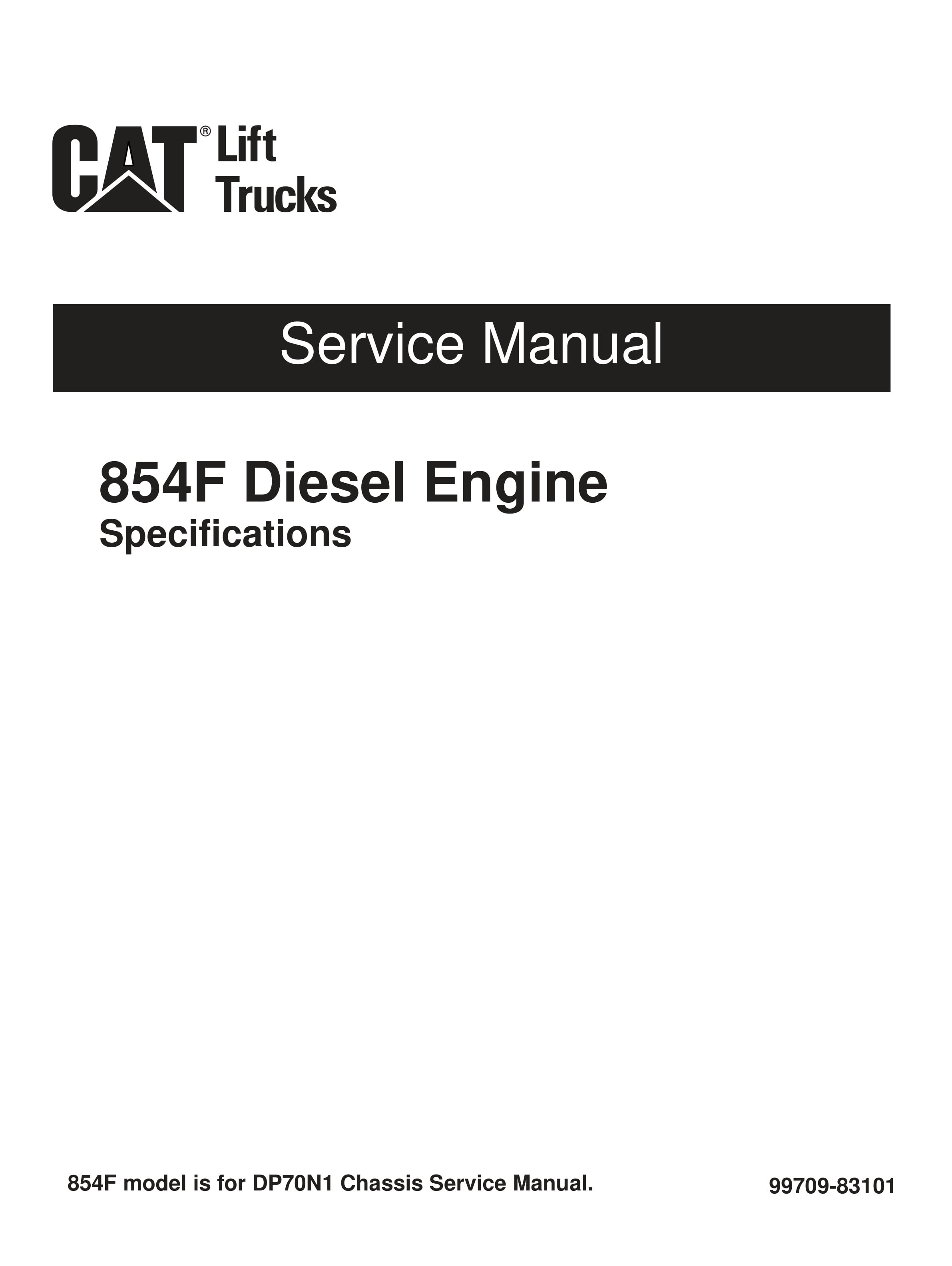 Caterpillar 854F Diesel Engine Specifications Service Manual 99709-83101