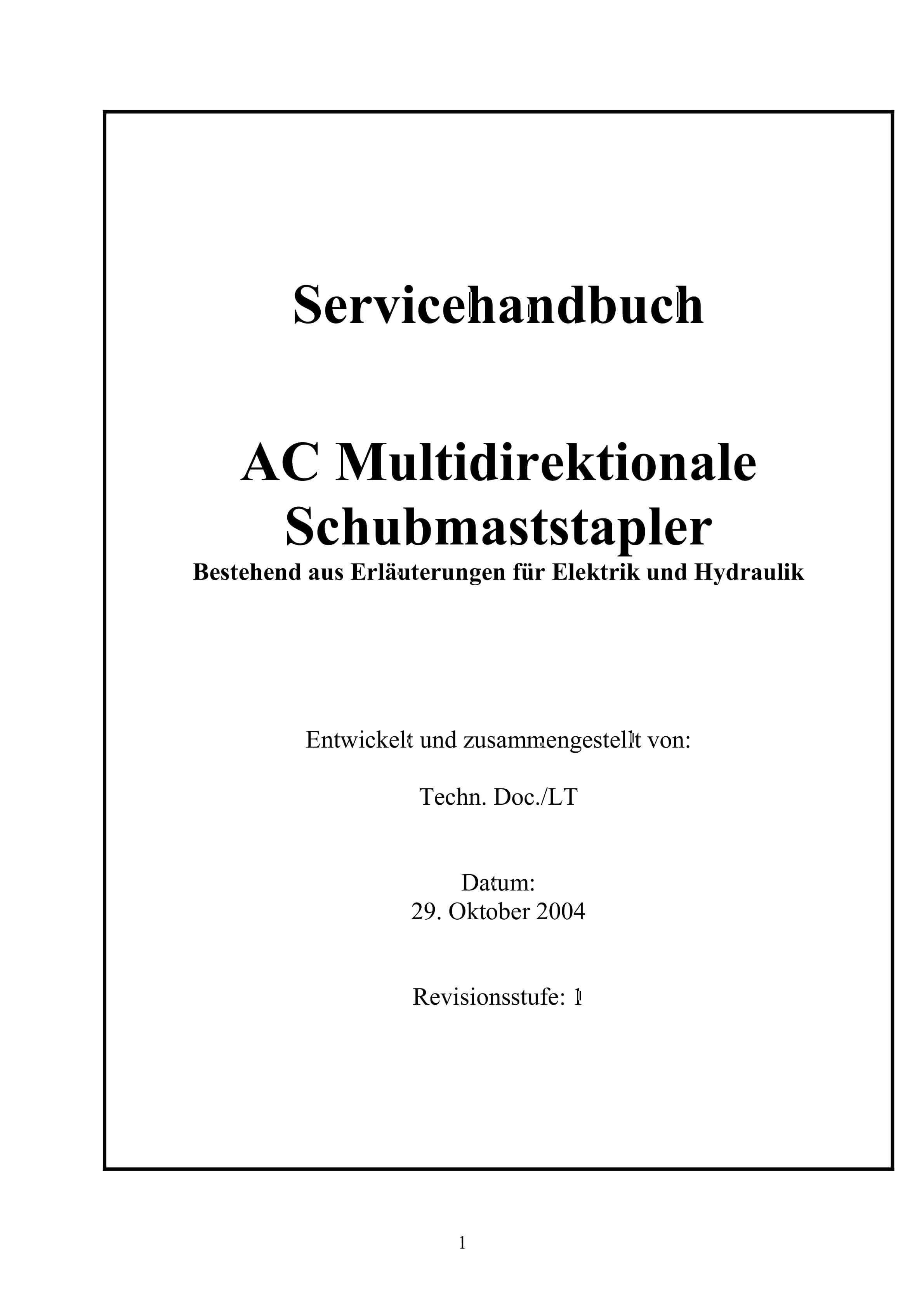 Caterpillar AC Multidirectional Reach Trucks Service Manual WHSM0067 DE