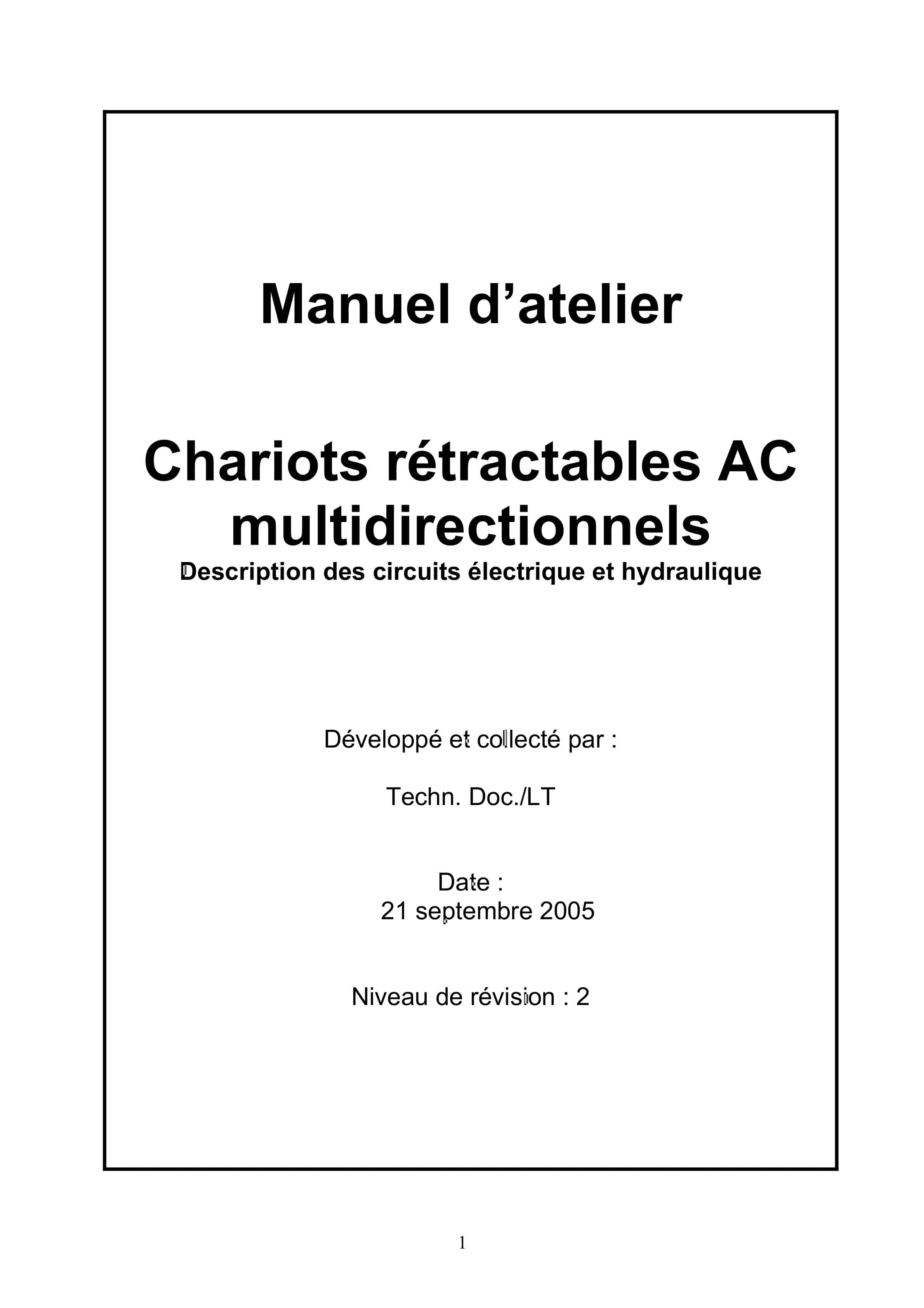 Caterpillar AC Multidirectional Reach Trucks Service Manual WHSM0067 FR