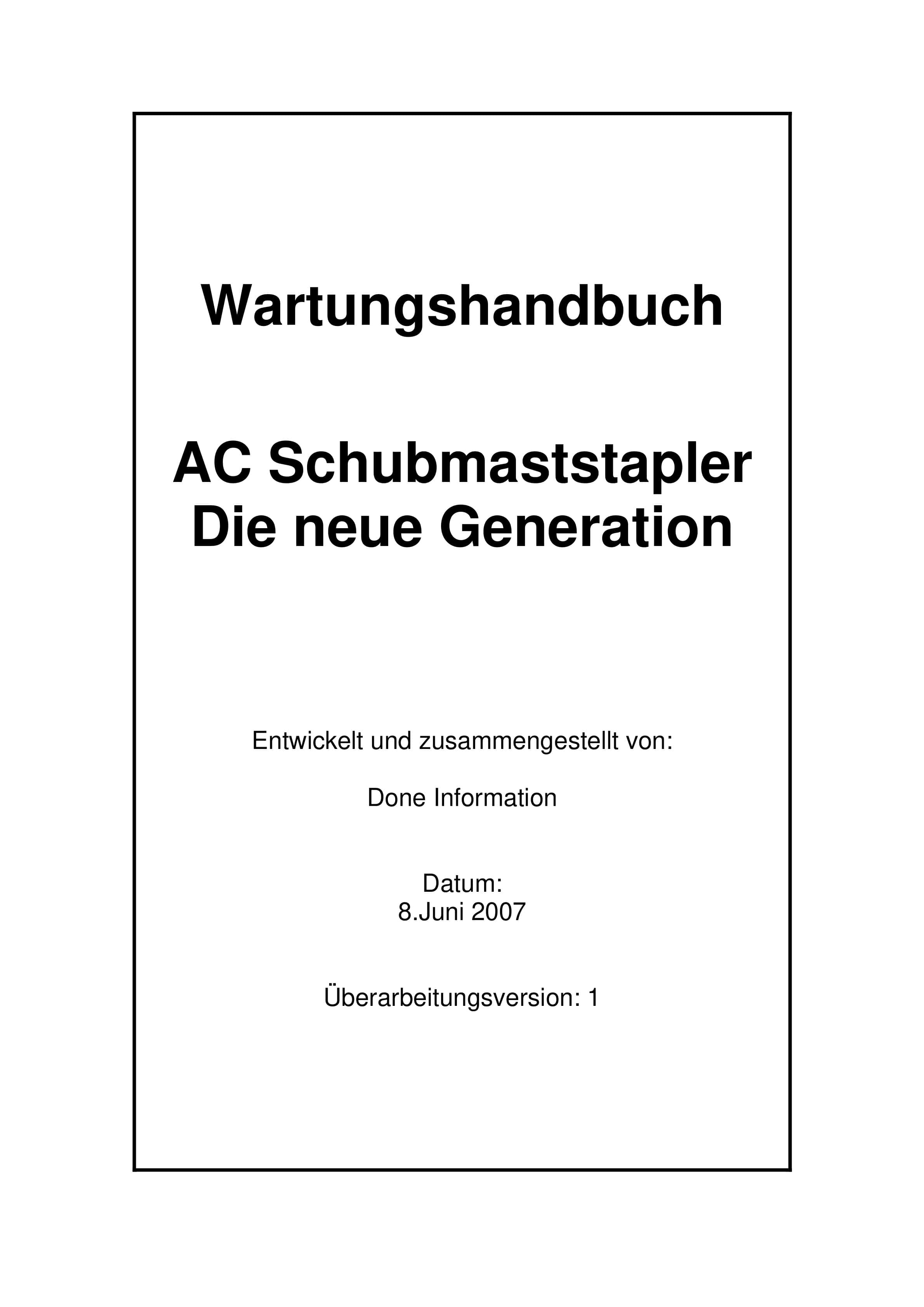 Caterpillar AC Reach Truck New Generation Service Manual WHSM0013