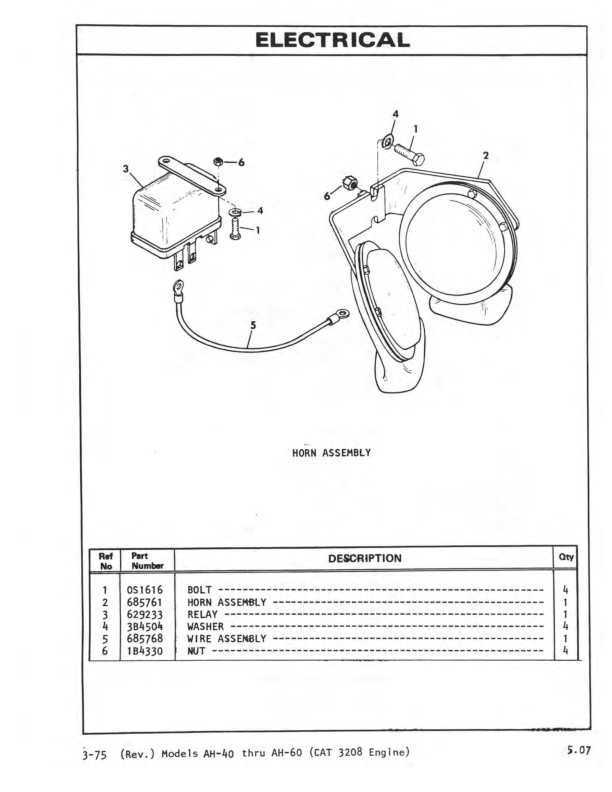 Alternative view of Caterpillar AH40, AH46, AH52, AH60 Lift Trucks Parts Manual UEC0700S-01