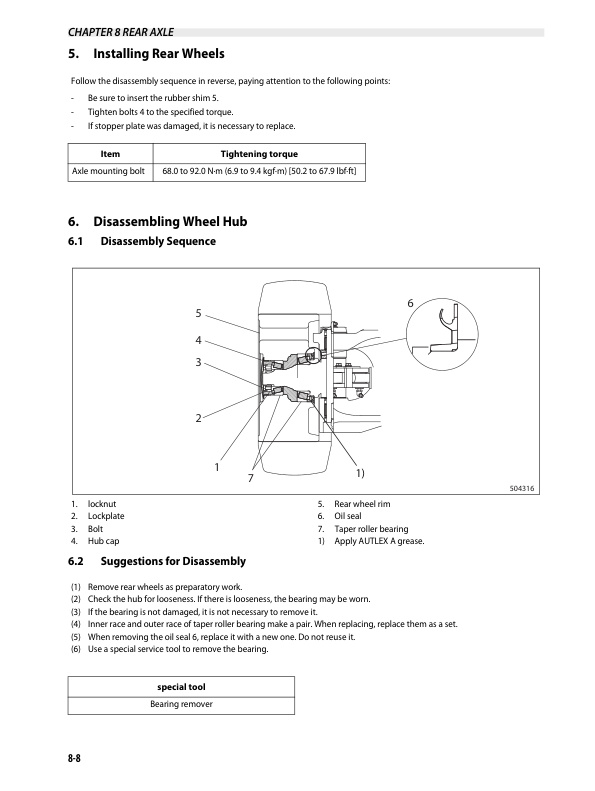Alternative view of Caterpillar C3000 to C6500 Chassis and Mast Service Manual 99719-8C140