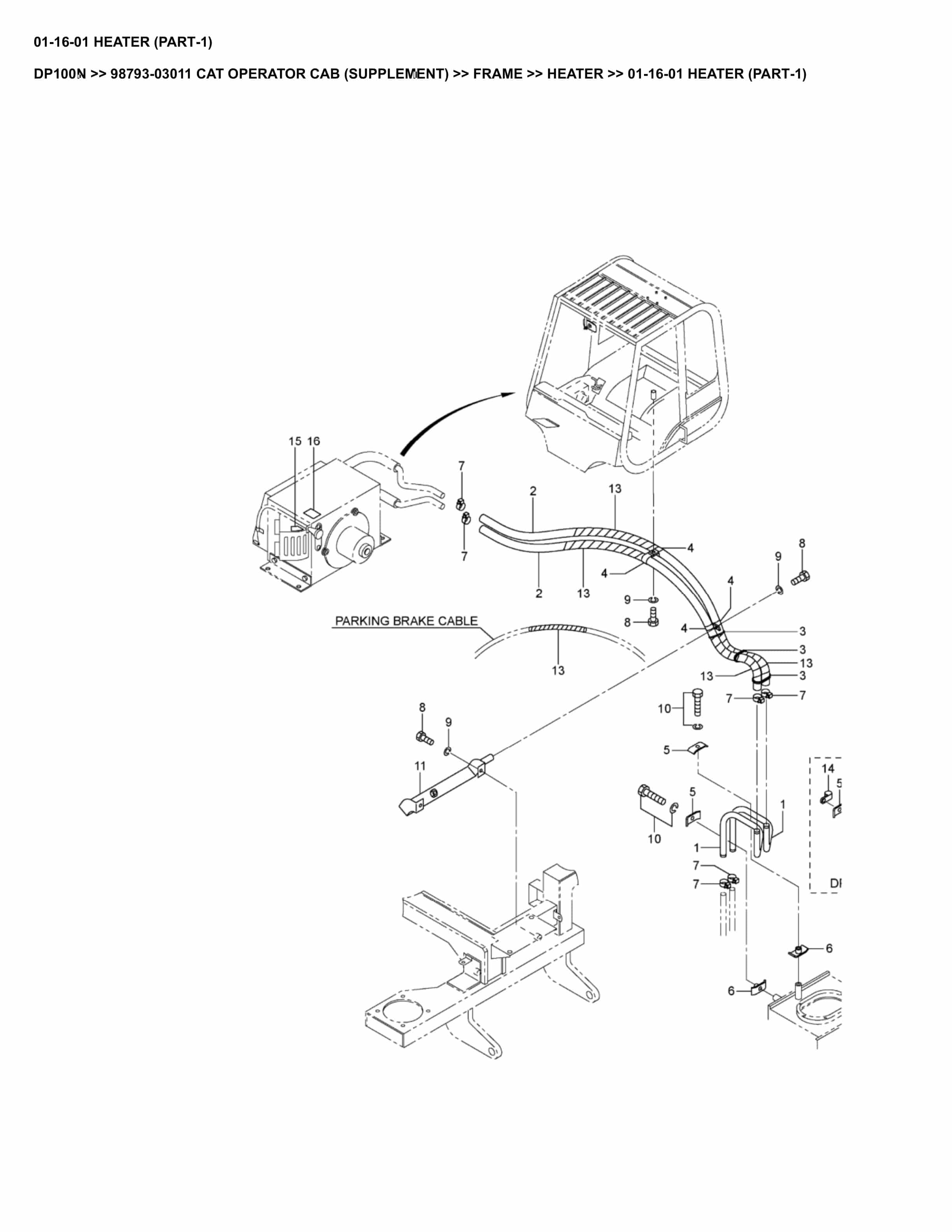 Caterpillar DP100N Parts Manual 98793-03011